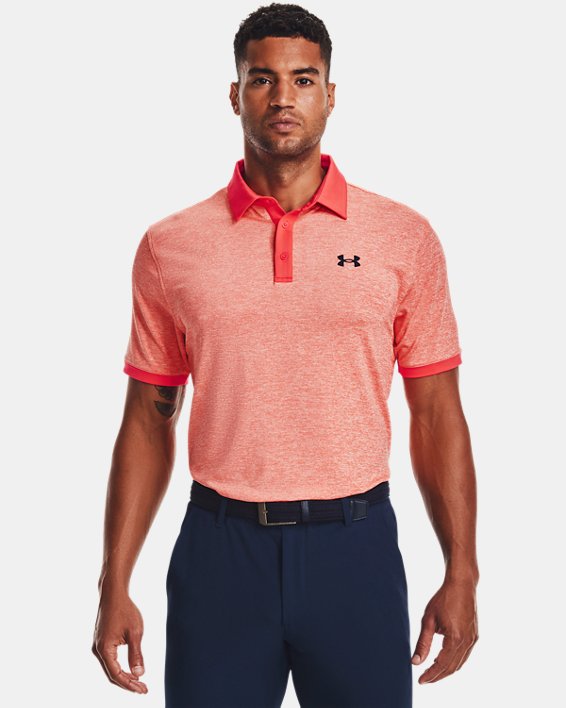 Men's UA Playoff Polo 2.0 Heather, Red, pdpMainDesktop image number 0